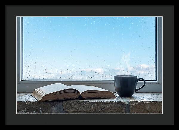 Open Book And Steaming Cup