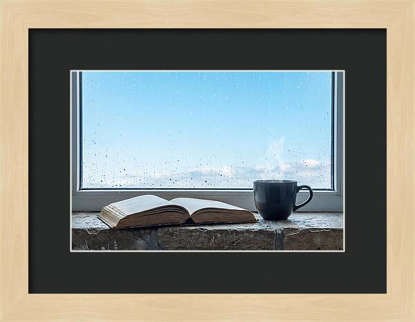 Open Book And Steaming Cup