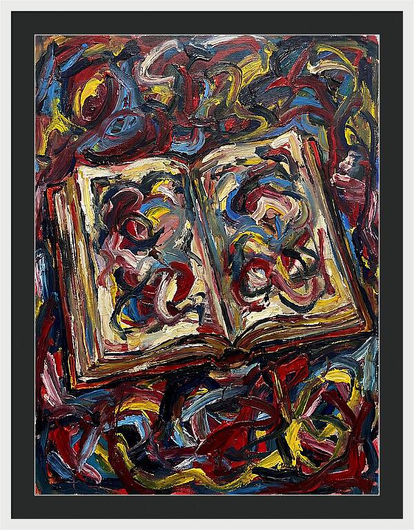 Open Book In Expressionist Style