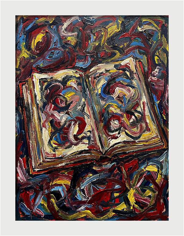 Open Book In Expressionist Style