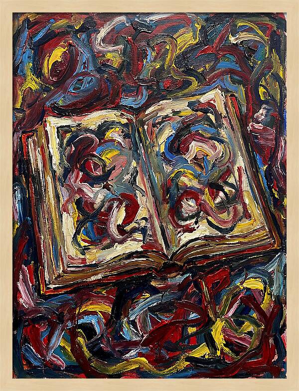 Open Book In Expressionist Style
