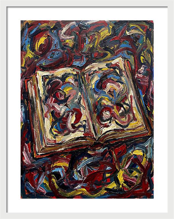 Open Book In Expressionist Style