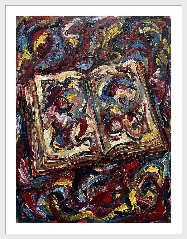 Open Book In Expressionist Style