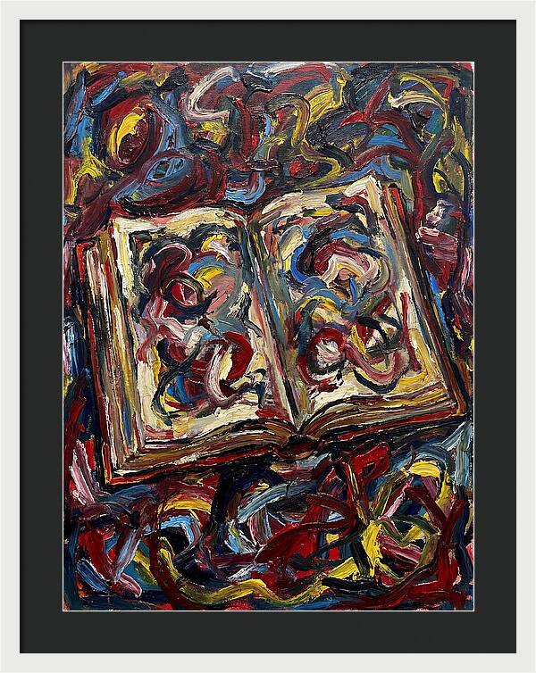 Open Book In Expressionist Style