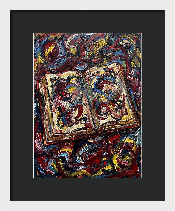 Open Book In Expressionist Style