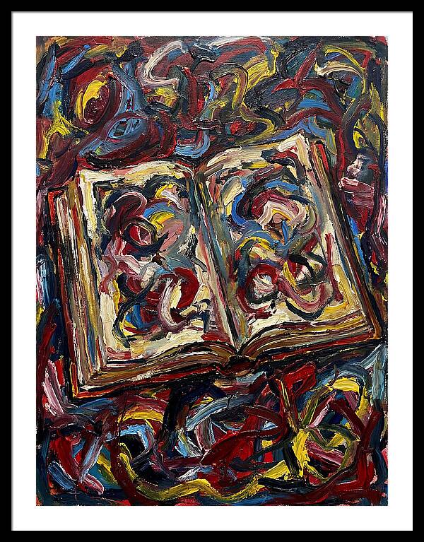 Open Book In Expressionist Style