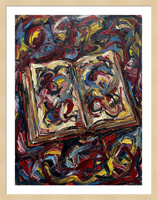 Open Book In Expressionist Style