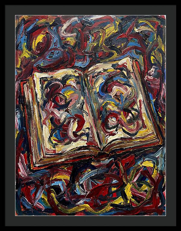 Open Book In Expressionist Style