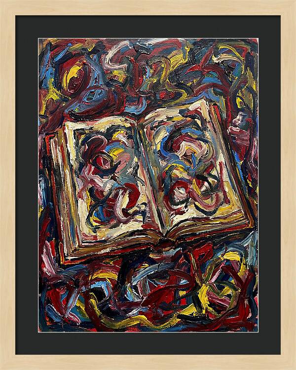 Open Book In Expressionist Style