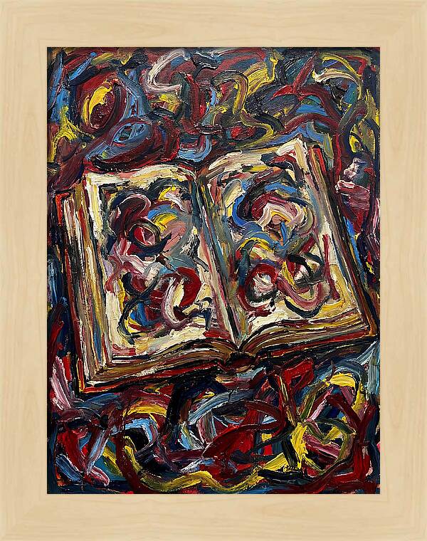 Open Book In Expressionist Style