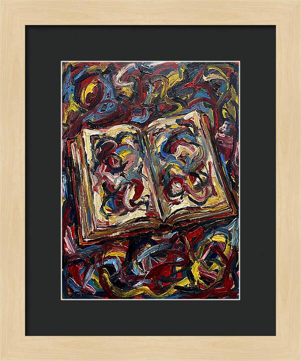 Open Book In Expressionist Style