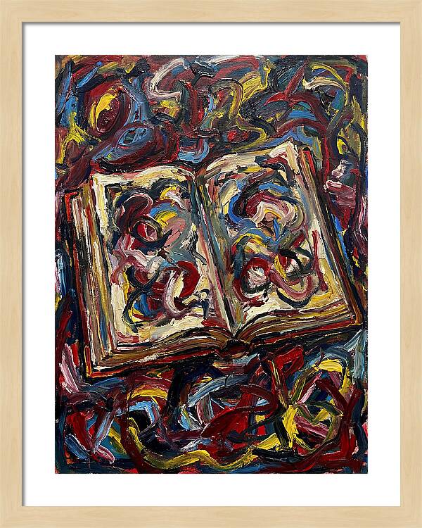 Open Book In Expressionist Style
