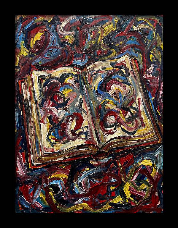 Open Book In Expressionist Style