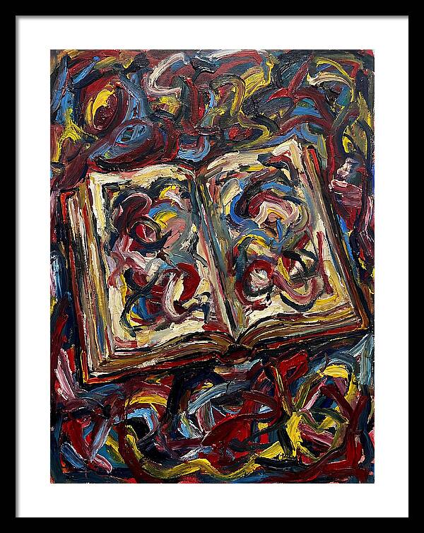 Open Book In Expressionist Style