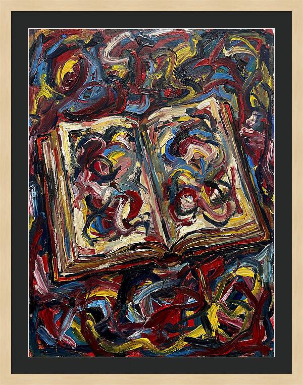 Open Book In Expressionist Style