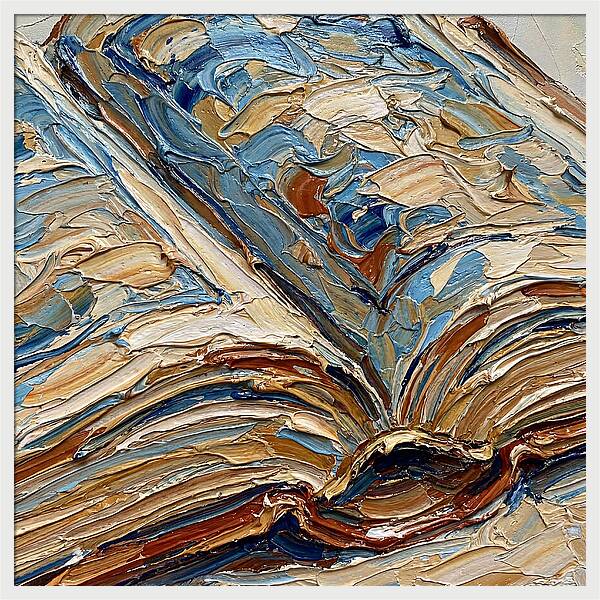 Open Book In Palette Knife Style