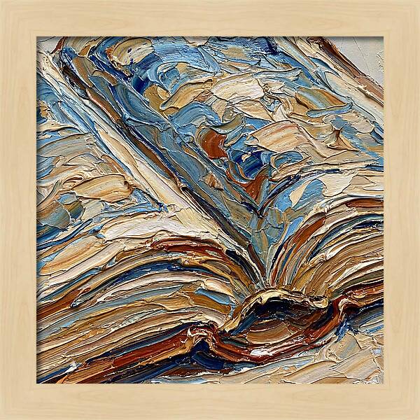Open Book In Palette Knife Style