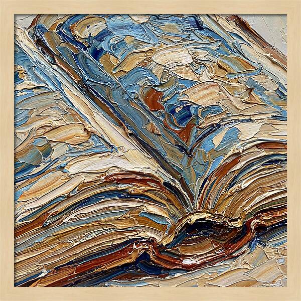 Open Book In Palette Knife Style