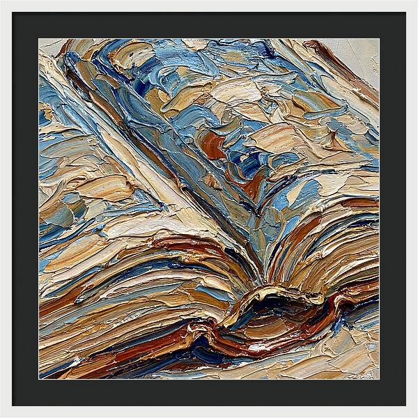 Open Book In Palette Knife Style