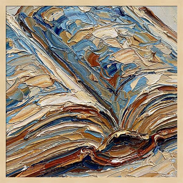 Open Book In Palette Knife Style