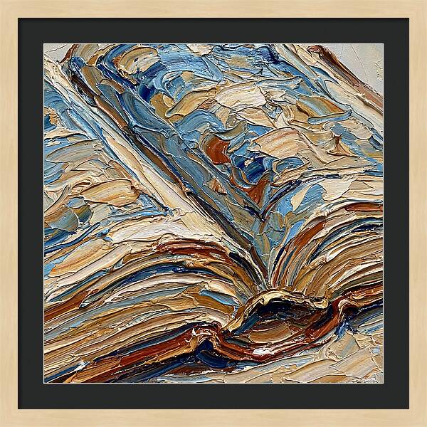 Open Book In Palette Knife Style