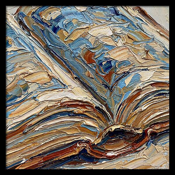 Open Book In Palette Knife Style