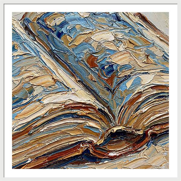 Open Book In Palette Knife Style