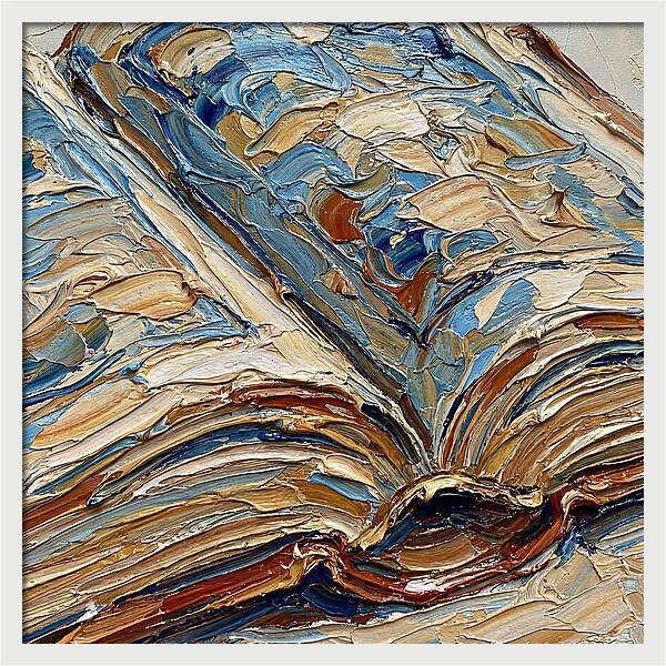 Open Book In Palette Knife Style