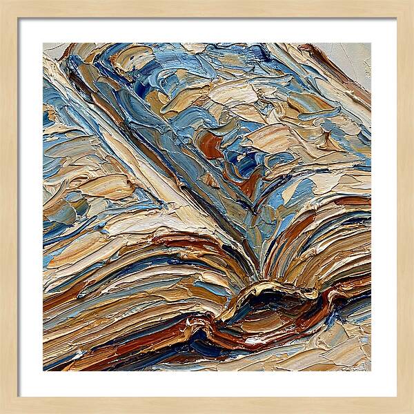 Open Book In Palette Knife Style