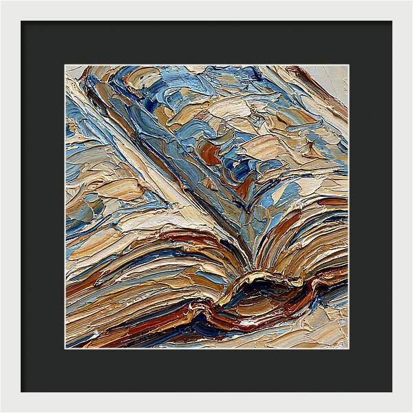 Open Book In Palette Knife Style