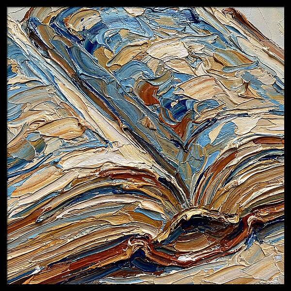 Open Book In Palette Knife Style