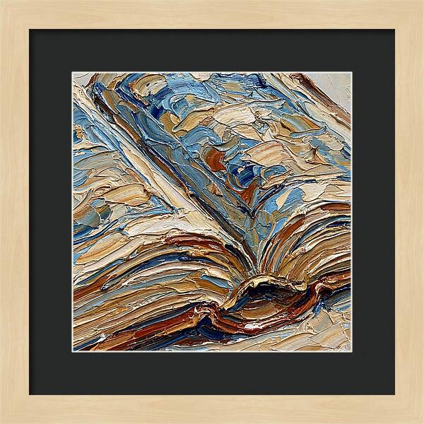 Open Book In Palette Knife Style