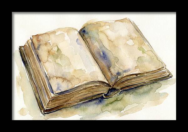 Open Book In Watercolor