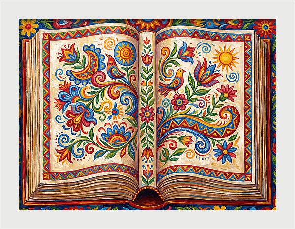 Open Book Of Folk Art
