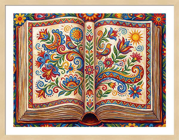 Open Book Of Folk Art