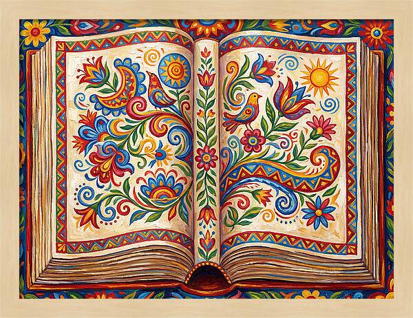 Open Book Of Folk Art