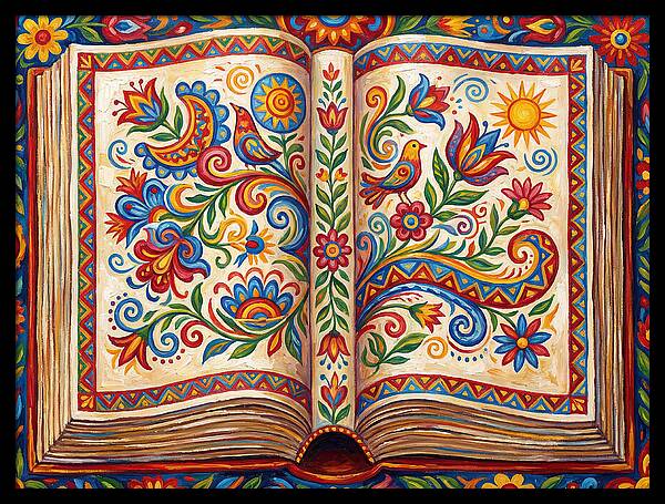 Open Book Of Folk Art