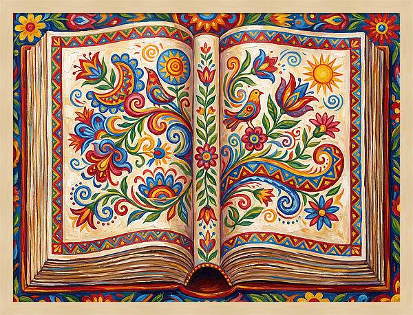 Open Book Of Folk Art
