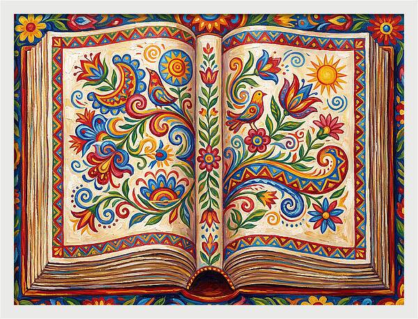 Open Book Of Folk Art