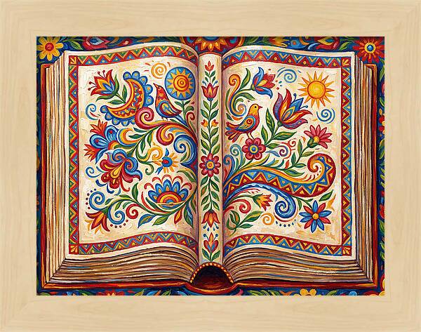 Open Book Of Folk Art