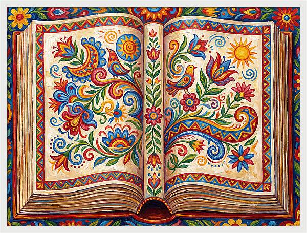 Open Book Of Folk Art