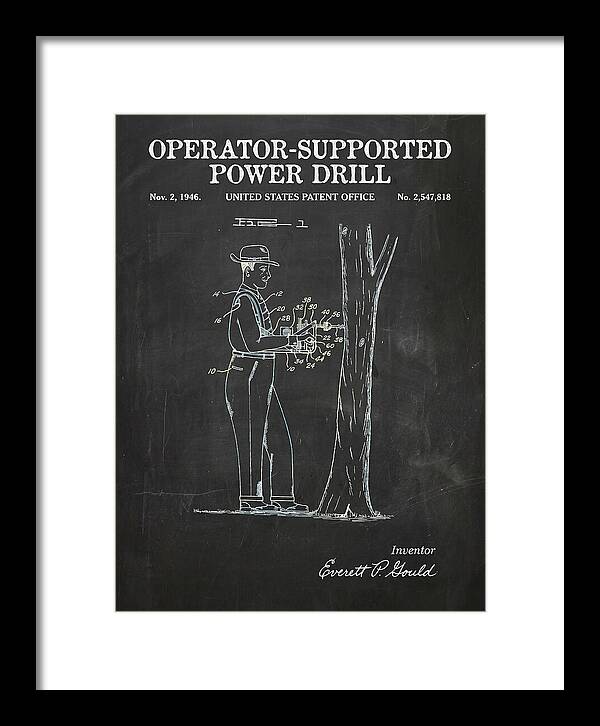 Operator Supported Power Drill Chalkboard Patent Us2547818a
