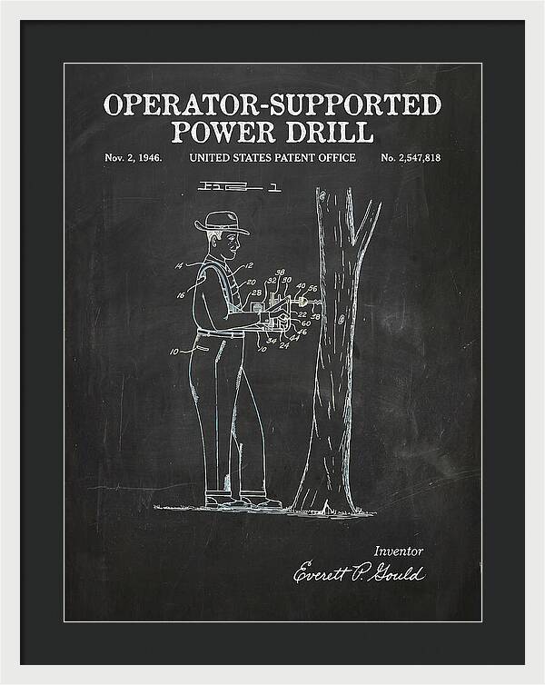Operator Supported Power Drill Chalkboard Patent Us2547818a