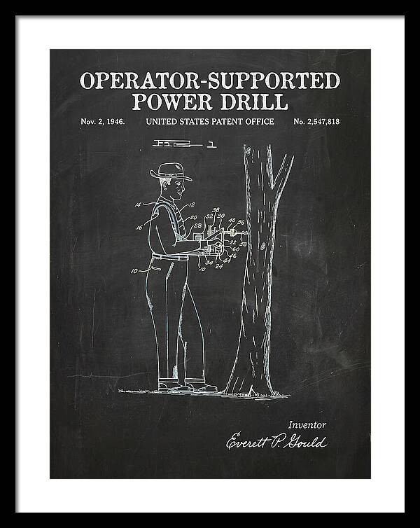 Operator Supported Power Drill Chalkboard Patent Us2547818a