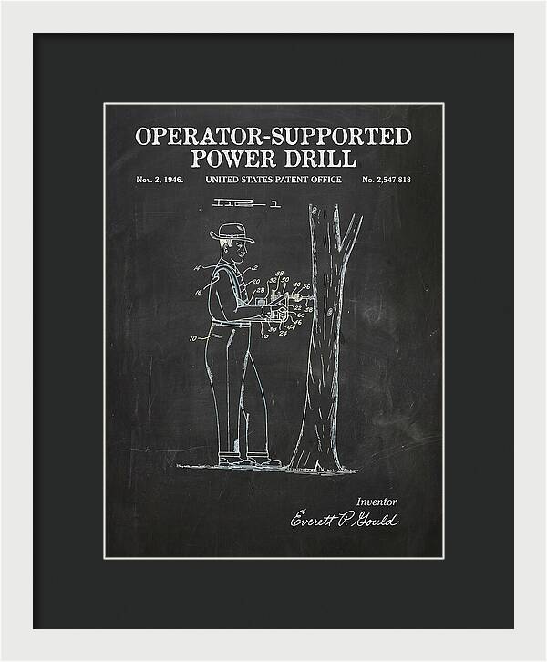 Operator Supported Power Drill Chalkboard Patent Us2547818a