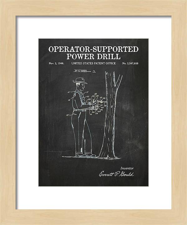 Operator Supported Power Drill Chalkboard Patent Us2547818a