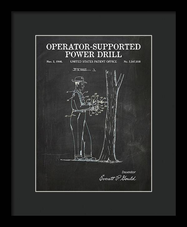 Operator Supported Power Drill Chalkboard Patent Us2547818a