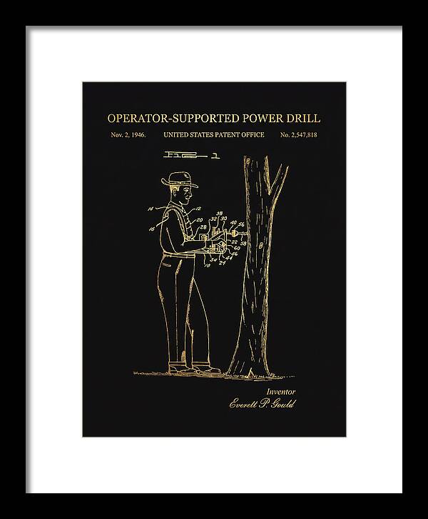 Operator Supported Power Drill Gold Patent Us2547818a
