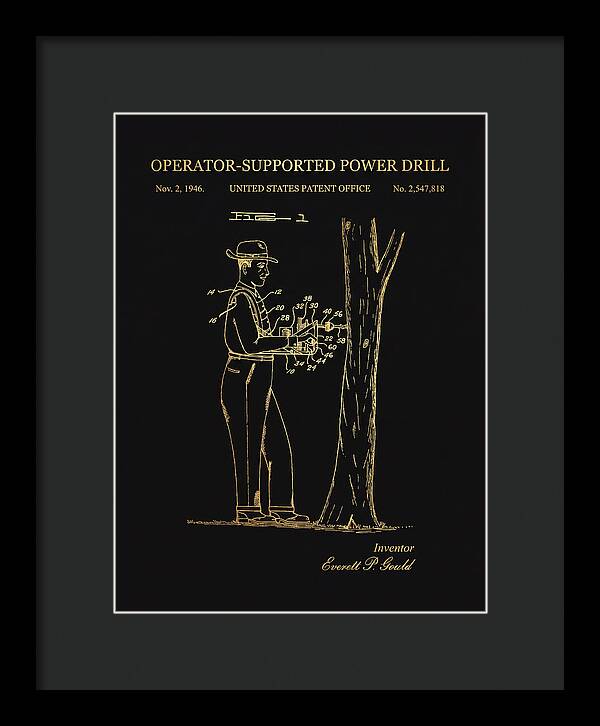 Operator Supported Power Drill Gold Patent Us2547818a
