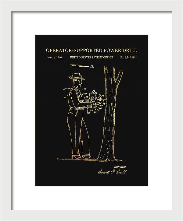 Operator Supported Power Drill Gold Patent Us2547818a